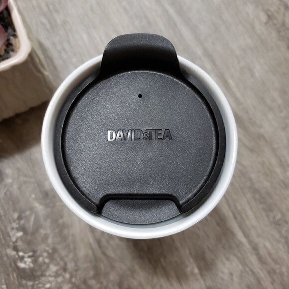 David's Tea Purple Halloween Ceramic Travel Cup - Picture 9 of 12